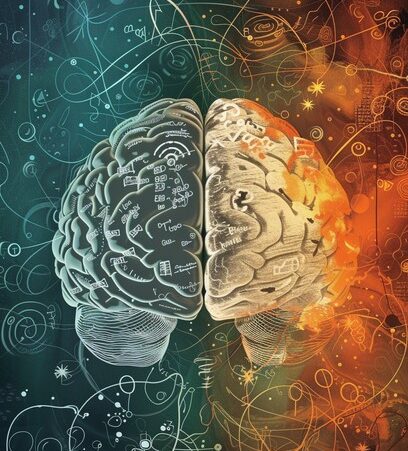 تصویر هنری مغز برای معرفی تحلیل نقشه مغزی QEEG در کلینیک رستاک اردبیل